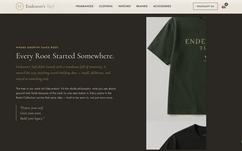 Endeavor's Turf website